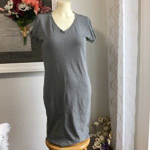 Prana V-neck Shirt dress with pockets. Sz XS-Grey